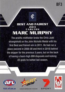 2012 Select AFL Champions - Best and Fairest #BF3 Marc Murphy Back